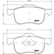 HELLA PAGID Σετ τακάκια 8DB 355 008-851