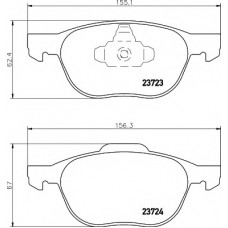 HELLA PAGID Σετ τακάκια 8DB 355 011-191