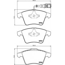 HELLA PAGID Σετ τακάκια 8DB 355 011-441