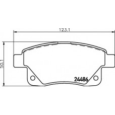 HELLA PAGID Σετ τακάκια 8DB 355 012-781