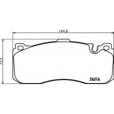 HELLA PAGID Σετ τακάκια 8DB 355 014-041