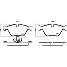 HELLA PAGID Σετ τακάκια 8DB 355 014-351