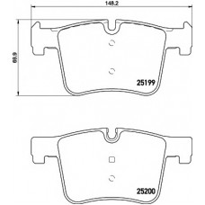 HELLA PAGID Σετ τακάκια 8DB 355 015-781