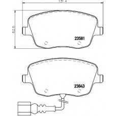 HELLA PAGID Σετ τακάκια 8DB 355 018-811