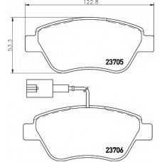 HELLA PAGID Σετ τακάκια 8DB 355 018-821