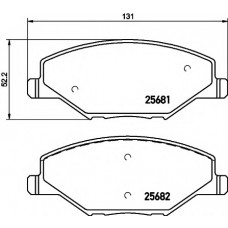 HELLA PAGID Σετ τακάκια 8DB 355 020-521