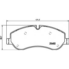 HELLA PAGID Σετ τακάκια 8DB 355 020-691