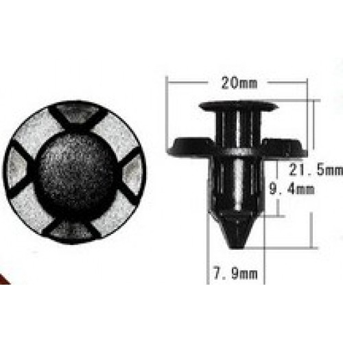 ΚΛΙΠ NISSAN ΜΑΣΠΙΕ/ΘΟΛΟΥ ΜΑΥΡΟ (10ΤΕΜ)