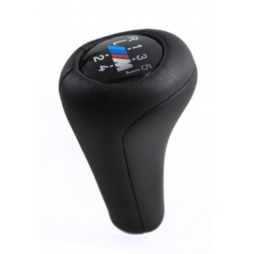 ΠΟΜΟΛΟ ΛΕΒΙΕ ΤΑΧΥΤΗΤΩΝ BMW E36/E46 SERIES 3 - 5 ΤΑΧΥΤΗΤΕΣ R12345 - ΔΕΡΜΑ/ ΜΠΡΟΣΤΙΝΗ ΡΑΦΗ - 'M' - ΜΑΥΡΟ