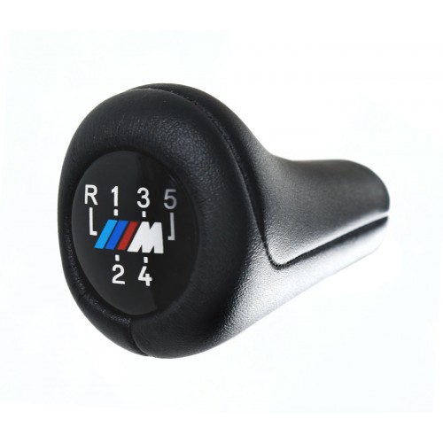 ΠΟΜΟΛΟ ΛΕΒΙΕ ΤΑΧΥΤΗΤΩΝ BMW E36/E46 SERIES 3 - 5 ΤΑΧΥΤΗΤΕΣ R12345 - ΔΕΡΜΑ/ ΜΠΡΟΣΤΙΝΗ ΡΑΦΗ - 'M' - ΜΑΥΡΟ