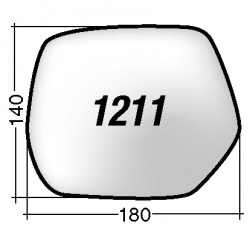 ΚΡΥΣΤΑΛΛΟ ΚΑΘΡΕΠΤΗ HONDA CR-V '10-/ CR-V FACELIFT '15-/ CR-V '18- (ΑΣΦΑΙΡΙΚΟ, ΘΕΡΜΑΙΝΟΜΕΝΟ, ΜΕ ΒΑΣΗ, B, ΧΡΩΜΙΟ) ΑΡΙΣΤΕΡΟ ΣΤΡΟΓΓΥΛΗ ΒΑΣΗ