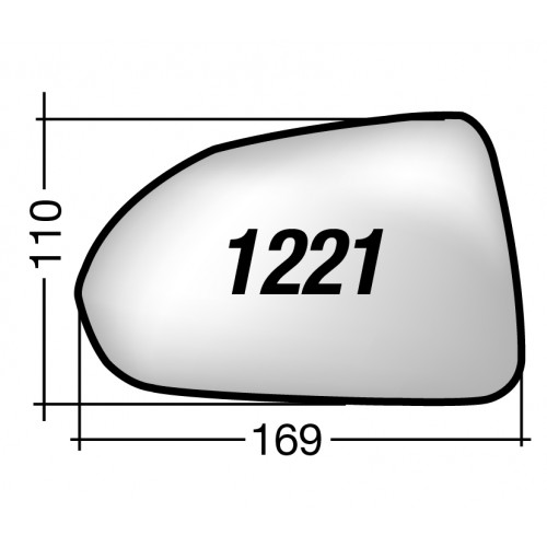 ΚΡΥΣΤΑΛΛΟ ΚΑΘΡΕΠΤΗ HONDA JAZZ '04-'05/ CITY '06-'08 (ΘΕΡΜΑΙΝΟΜΕΝΟ, ΜΕ ΒΑΣΗ, ΧΡΩΜΙΟ) ΑΡΙΣΤΕΡΟ