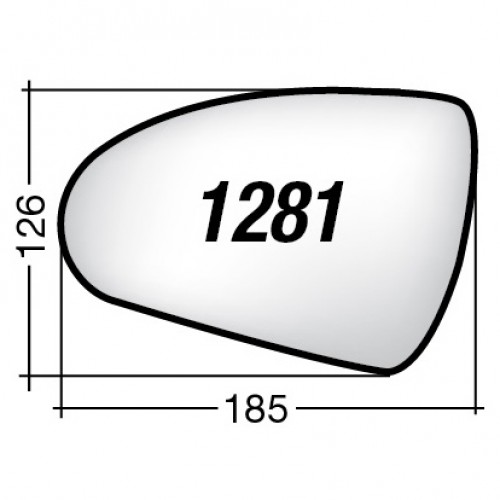 ΚΡΥΣΤΑΛΛΟ ΚΑΘΡΕΠΤΗ HYUNDAI IONIQ '16- / ELANTRA '15-'17 (ΘΕΡΜΑΙΝΟΜΕΝΟ, ΜΕ ΒΑΣΗ, ΧΡΩΜΙΟ) ΑΡΙΣΤΕΡΟ