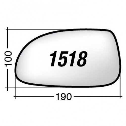 ΚΡΥΣΤΑΛΛΟ ΚΑΘΡΕΠΤΗ CHEVROLET DAEWOO LACETTI/ CRUZE '02-'06 (ΘΕΡΜΑΙΝΟΜΕΝΟ, ΜΕ ΒΑΣΗ, ΧΡΩΜΙΟ) ΑΡΙΣΤΕΡΟ