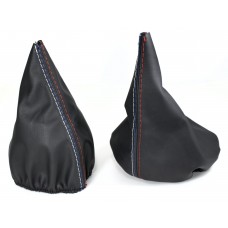 ΦΟΥΣΚΑ ΛΕΒΙΕ ΤΑΧΥΤΗΤΩΝ ΚΑΙ ΧΕΙΡΟΦΡΕΝΟΥ BMW 3 SERIES - E36/E46 - ΔΕΡΜΑ ΜΕ ΑΣΠΡΕΣ/ΜΠΛΕ/ΚΟΚΚΙΝΕΣ ΡΑΦΕΣ (ΣΕΤ)