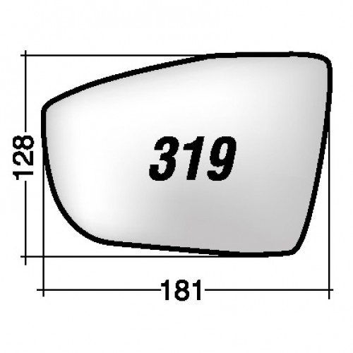 ΚΡΥΣΤΑΛΛΟ ΚΑΘΡΕΠΤΗ FORD C-MAX '10-/ GALAXY '06-'15/ KUGA '08-'16/ KUGA '16-/ S-MAX '06-'14/ ECOSPORT '14- (ΘΕΡΜΑΙΝΟΜΕΝΟ, ΜΕ ΒΑΣΗ, ΧΡΩΜΙΟ) ΔΕΞΙ