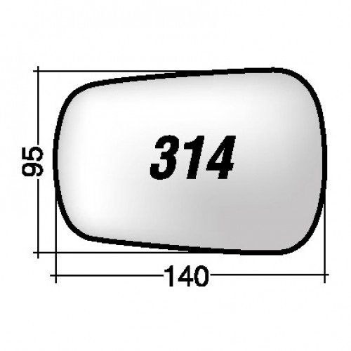 ΚΡΥΣΤΑΛΛΟ ΚΑΘΡΕΠΤΗ FORD FIESTA '02-'05/ FUSION '02-'08 (ΜΕ ΒΑΣΗ, ΧΡΩΜΙΟ) ΑΡΙΣΤΕΡΟ