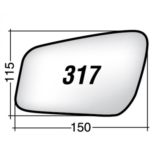 ΚΡΥΣΤΑΛΛΟ ΚΑΘΡΕΠΤΗ FORD FOCUS '04-'06/ C-MAX '04-'10/ MONDEO '04-'07/ FIESTA '05-'08/ FUSION '09- (ΜΕ ΒΑΣΗ, ΧΡΩΜΙΟ) ΔΕΞΙ