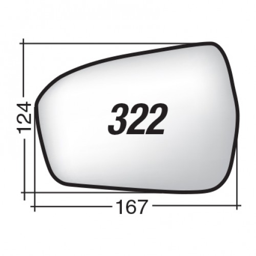 ΚΡΥΣΤΑΛΛΟ ΚΑΘΡΕΠΤΗ FORD MONDEO '14-/ MONDEO SW '15- (ΘΕΡΜΑΙΝΟΜΕΝΟ, ΜΕ ΒΑΣΗ, ΧΡΩΜΙΟ) ΔΕΞΙ