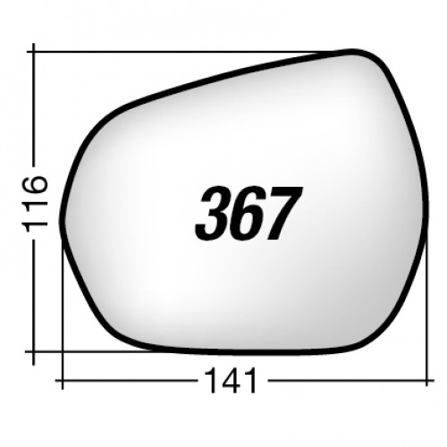 ΚΡΥΣΤΑΛΛΟ ΚΑΘΡΕΠΤΗ FORD FIESTA '17/ PUMA '20 (ΘΕΡΜΑΙΝΟΜΕΝΟ, ΜΕ ΒΑΣΗ, ΧΡΩΜΙΟ) BLIND SPOT ΔΕΞΙ