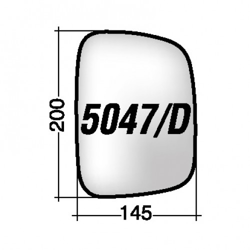 ΚΡΥΣΤΑΛΛΟ ΚΑΘΡΕΠΤΗ VW TRANSPORTER T5 '03-'08/ CADDY '04-'15 (ΘΕΡΜΑΙΝΟΜΕΝΟ, ΜΕ ΒΑΣΗ, ΧΡΩΜΙΟ) ΔΕΞΙ