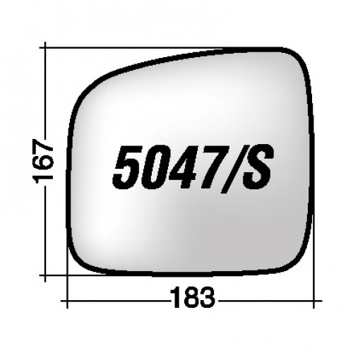 ΚΡΥΣΤΑΛΛΟ ΚΑΘΡΕΠΤΗ VW TRANSPORTER T5 '03-'08/ CADDY '04-'15 (ΑΣΦΑΙΡΙΚΟ, ΘΕΡΜΑΙΝΟΜΕΝΟ, ΜΕ ΒΑΣΗ, ΧΡΩΜΙΟ) ΑΡΙΣΤΕΡΟ