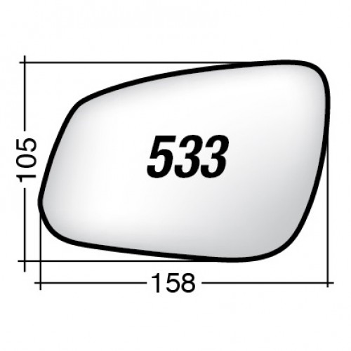 ΚΡΥΣΤΑΛΛΟ ΚΑΘΡΕΠΤΗ CHEVROLET SPARK '15-/ OPEL KARL '15- (ΘΕΡΜΑΙΝΟΜΕΝΟ, ΜΕ ΒΑΣΗ, ΧΡΩΜΙΟ) ΔΕΞΙ