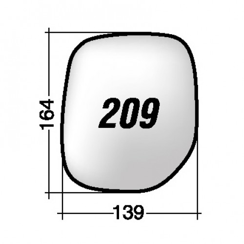 ΚΡΥΣΤΑΛΛΟ ΚΑΘΡΕΠΤΗ CITROEN BERLINGO '96-'08/ PEUGEOT PARTNER '96-'07 (ΜΕ ΒΑΣΗ, ΧΡΩΜΙΟ) ΔΕΞΙ