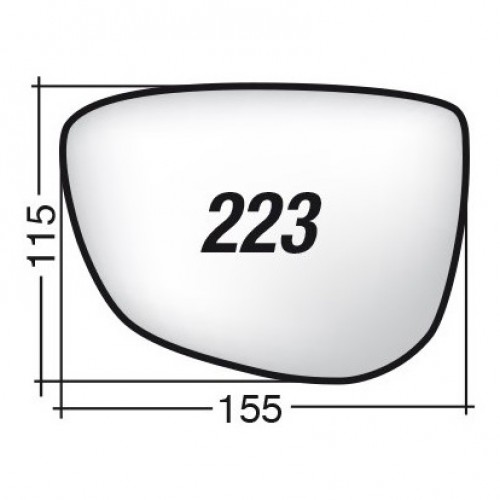 ΚΡΥΣΤΑΛΛΟ ΚΑΘΡΕΠΤΗ CITROEN C4 CACTUS '14-'18/ C-ELYSEE '12-/ PEUGEOT 301 '14-'18 (ΘΕΡΜΑΙΝΟΜΕΝΟ, ΜΕ ΒΑΣΗ, ΧΡΩΜΙΟ) ΔΕΞΙ