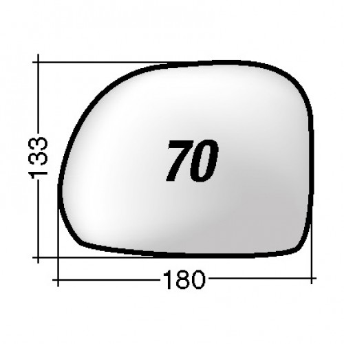 ΚΡΥΣΤΑΛΛΟ ΚΑΘΡΕΠΤΗ FIAT 500 L '12- (ΘΕΡΜΑΙΝΟΜΕΝΟ, ΜΕ ΒΑΣΗ, ΧΡΩΜΙΟ) ΑΡΙΣΤΕΡΟ