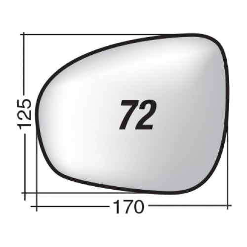 ΚΡΥΣΤΑΛΛΟ ΚΑΘΡΕΠΤΗ FIAT 500 X '15- (ΘΕΡΜΑΙΝΟΜΕΝΟ, ΜΕ ΒΑΣΗ, ΧΡΩΜΙΟ) ΑΡΙΣΤΕΡΟ