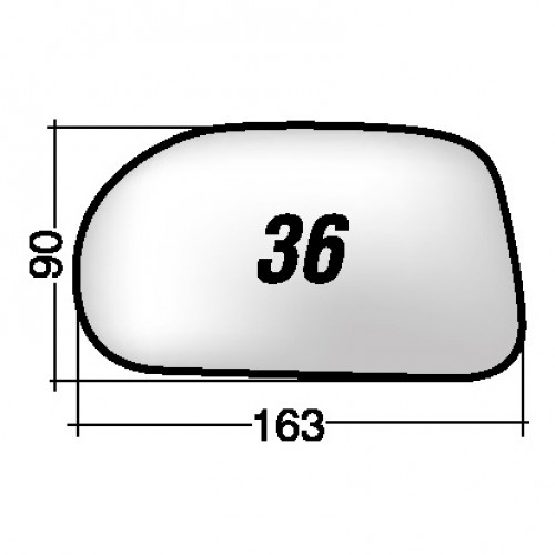ΚΡΥΣΤΑΛΛΟ ΚΑΘΡΕΠΤΗ FIAT BRAVO '95-'01/ BRAVA '95-'01/ MAREA '96-'02 (ΜΕ ΒΑΣΗ, ΧΡΩΜΙΟ) ΑΡΙΣΤΕΡΟ