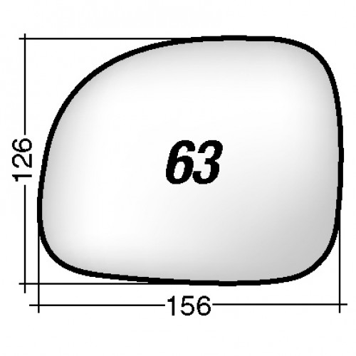 ΚΡΥΣΤΑΛΛΟ ΚΑΘΡΕΠΤΗ FIAT PANDA '09-/'16-'22/ PANDA VAN '09- (ΜΕ ΒΑΣΗ, ΧΡΩΜΙΟ) ΔΕΞΙ