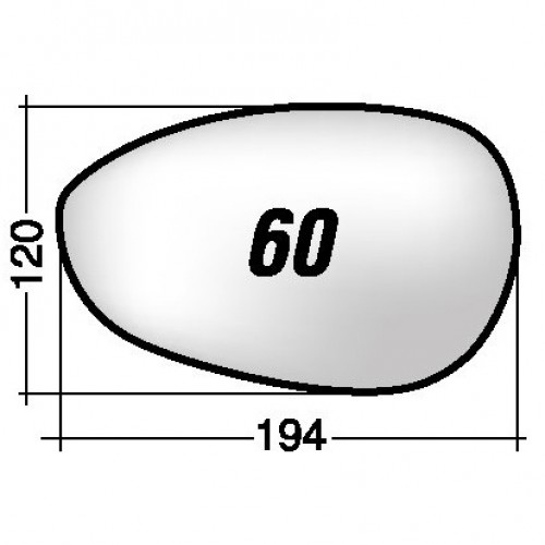 ΚΡΥΣΤΑΛΛΟ ΚΑΘΡΕΠΤΗ FIAT PUNTO '05-'15/ GRANDE PUNTO '05-'15/ PUNTO EVO '09-/ 500 '07-/ LINEA '07-/ ABARTH PUNTO '12-/ GRANDE PUNTO '07-'12/ 500-500C, 595-595C, 695-695C, ALFA ROMEO 4 C (ΘΕΡΜΑΙΝΟΜΕΝΟ, ΜΕ ΒΑΣΗ, ΧΡΩΜΙΟ) ΔΕΞΙ