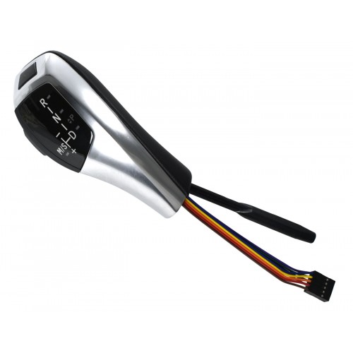 ΠΟΜΟΛΟ ΛΕΒΙΕ ΤΑΧΥΤΗΤΩΝ BMW X5 E70/ X6/ E39 4D/5D FACELIFT '00-'03/ E53 FACELIFT '03- ΑΥΤΟΜΑΤΟ R-N-D - ΜΑΥΡΟ ΔΕΡΜΑ/ΑΣΗΜΙ - ΗΛΕΚΤΡΟΝΙΚΟ