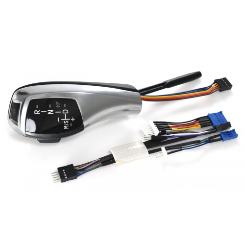 ΠΟΜΟΛΟ ΛΕΒΙΕ ΤΑΧΥΤΗΤΩΝ BMW X5 E70/ X6/ E39 4D/5D FACELIFT '00-'03/ E53 FACELIFT '03- ΑΥΤΟΜΑΤΟ R-N-D - ΜΑΥΡΟ ΔΕΡΜΑ/ΑΣΗΜΙ - ΗΛΕΚΤΡΟΝΙΚΟ