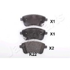 JAPANPARTS Σετ τακάκια PA-K22AF