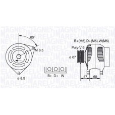 MAGNETI MARELLI Δυναμό & Εναλλάκτης Ρεύματος 063321347010