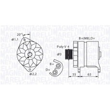 MAGNETI MARELLI Δυναμό & Εναλλάκτης Ρεύματος 063321395010