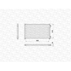 MAGNETI MARELLI Συμπυκνωτή σύστηματος κλιματισμού 350203145000