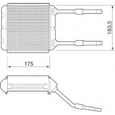 MAGNETI MARELLI Ψυγείο καλοριφέρ 350218217000
