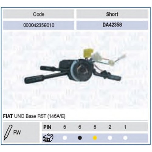 MAGNETI MARELLI Διακόπτης τιμονιού 000042358010