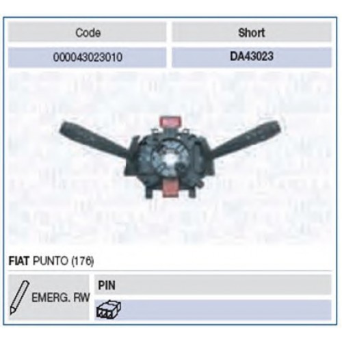 MAGNETI MARELLI Διακόπτης τιμονιού 000043023010