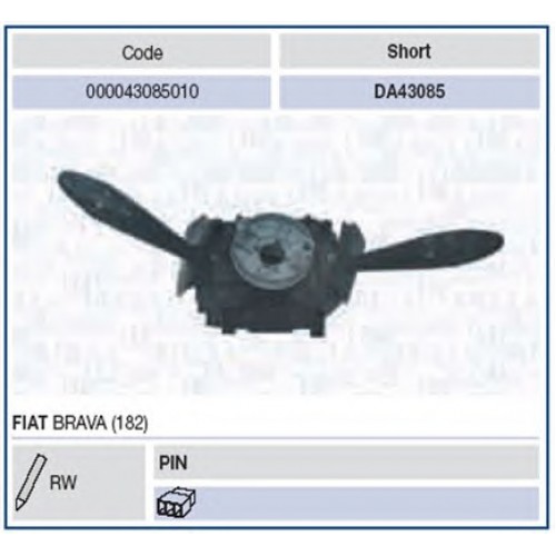 MAGNETI MARELLI Διακόπτης τιμονιού 000043085010