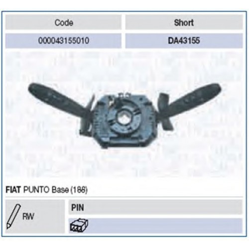 MAGNETI MARELLI Διακόπτης τιμονιού 000043155010