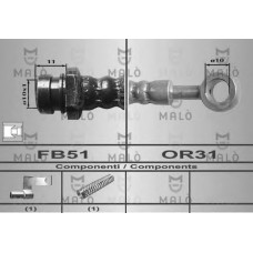 MALO Ελαστικοί σωλήνες φρένων (μαρκούτσια) 80477