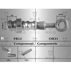 MALO Ελαστικοί σωλήνες φρένων (μαρκούτσια) 80482