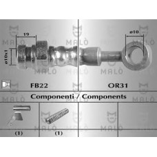 MALO Ελαστικοί σωλήνες φρένων (μαρκούτσια) 80483