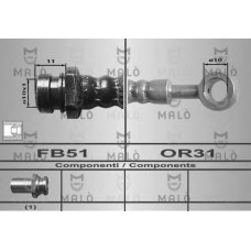 MALO Ελαστικοί σωλήνες φρένων (μαρκούτσια) 80495