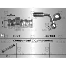 MALO Ελαστικοί σωλήνες φρένων (μαρκούτσια) 80523